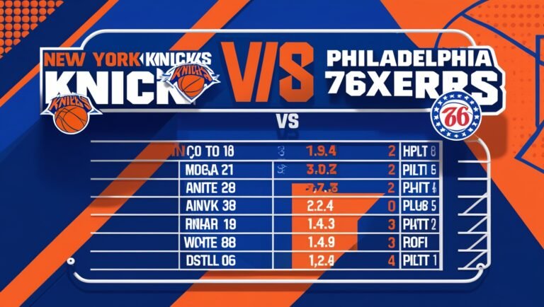 Knicks vs 76ers Match Player Stats